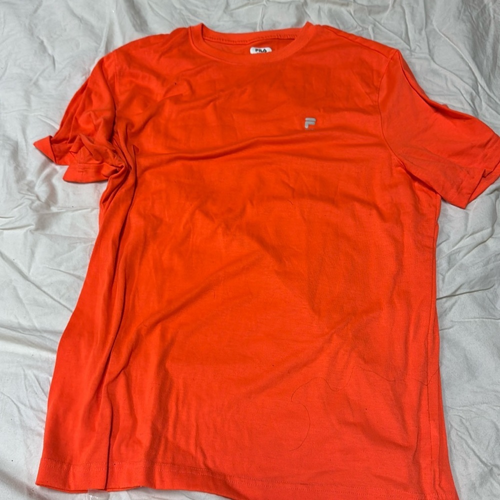 Orange Fila shirt